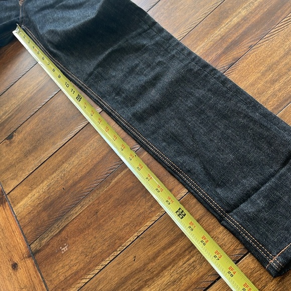 Hellz double waistband black denim jeans sz 25 edgy streetwear high rise waisted - Picture 16 of 17